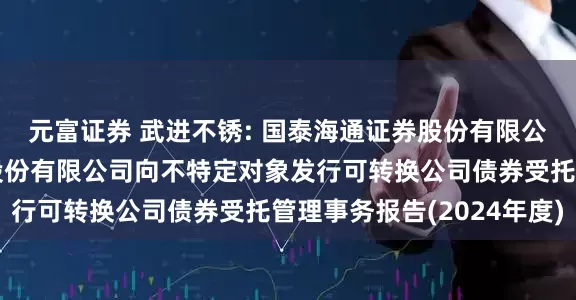 元富证券 武进不锈: 国泰海通证券股份有限公司关于江苏武进不锈股份有限公司向不特定对象发行可转换公司债券受托管理事务报告(2024年度)